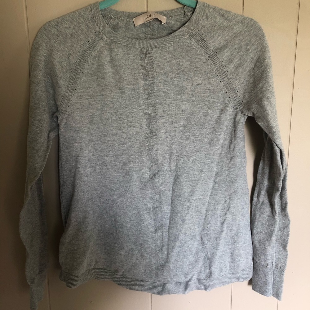 light gray sweater